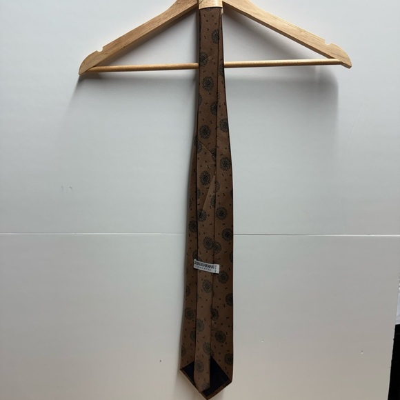 Vintage Giorgio Armani Brown Tie with Black Pattern BNWT - Picture 4 of 5